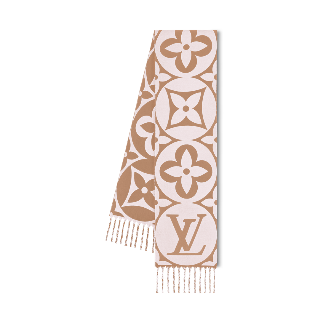 Louis Vuitton マフラー LV メダリオン ブラック・ホワイト LV Medallion Scarf S00 - Accessories | LOUIS VUITTON